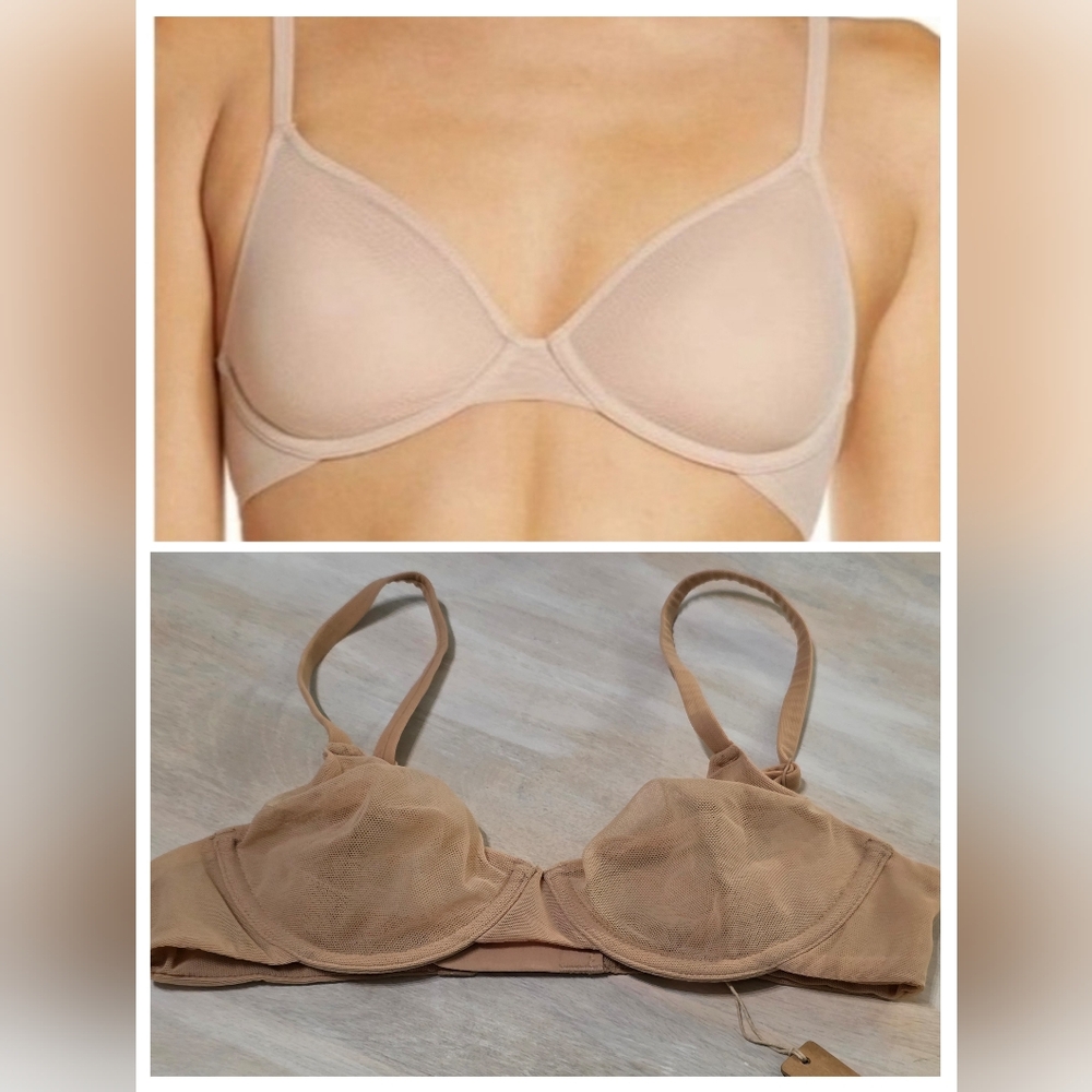 SKIMS Mesh Underwire Bra Convertible Clay 32A